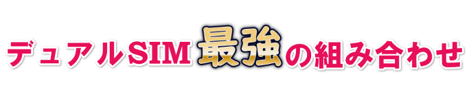 【2023年タイプ別】デュアルSIMの最強の組み合わせは?(楽天以外)